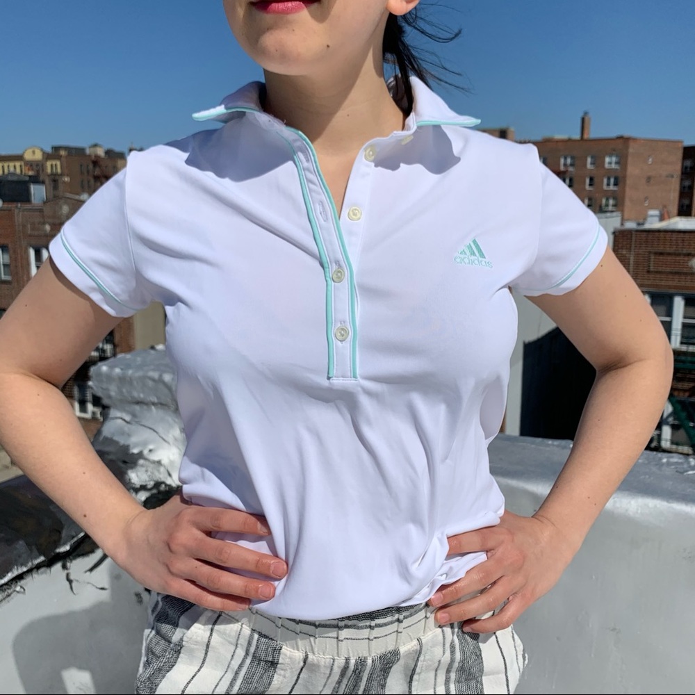 Adidas White Golf Polo